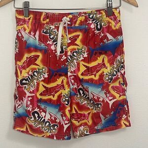 Jumping beans swim shorts.  Drawstring. Sharks. Size 7X